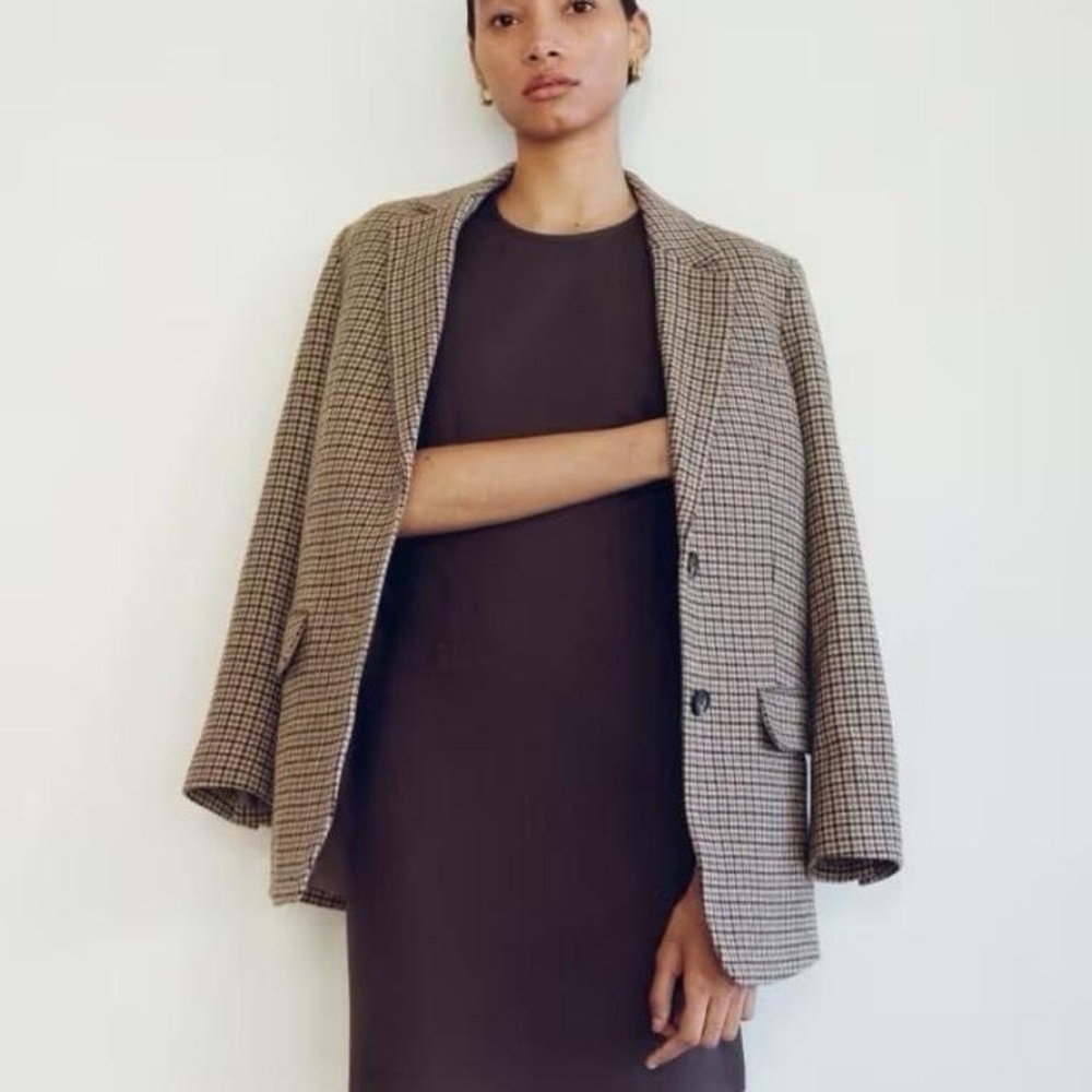 CHADWICKS Vintage Oversized Houndstooth Blazer 4